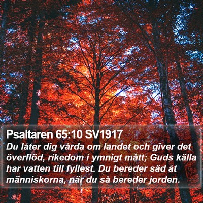 Psaltaren 65:10 SV1917 Bible Verse Image