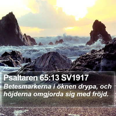 Psaltaren 65:13 SV1917 Bible Verse Image