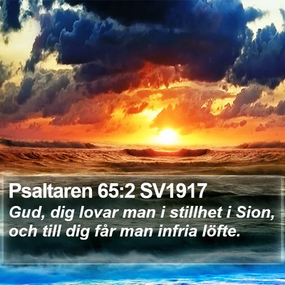 Psaltaren 65:2 SV1917 Bible Verse Image