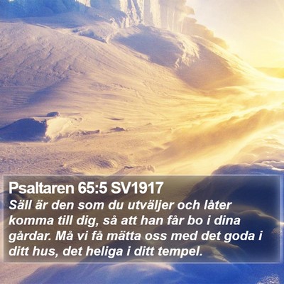 Psaltaren 65:5 SV1917 Bible Verse Image