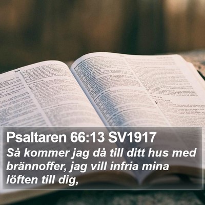 Psaltaren 66:13 SV1917 Bible Verse Image