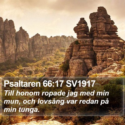 Psaltaren 66:17 SV1917 Bible Verse Image