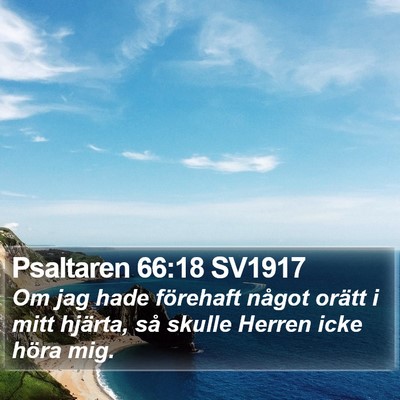 Psaltaren 66:18 SV1917 Bible Verse Image