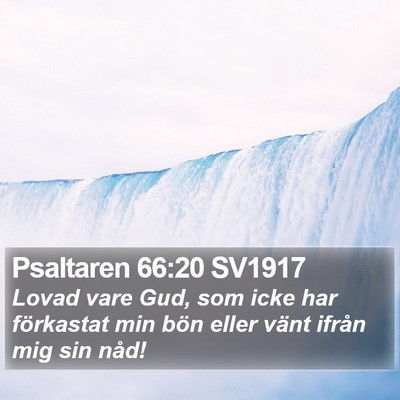 Psaltaren 66:20 SV1917 Bible Verse Image