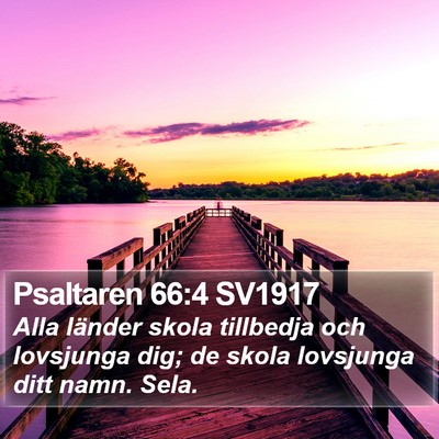Psaltaren 66:4 SV1917 Bible Verse Image