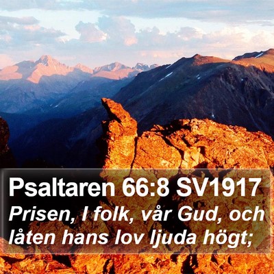 Psaltaren 66:8 SV1917 Bible Verse Image