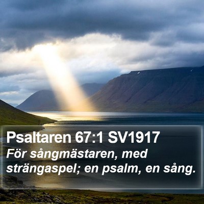 Psaltaren 67:1 SV1917 Bible Verse Image