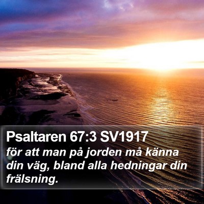 Psaltaren 67:3 SV1917 Bible Verse Image