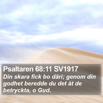 Psaltaren 68:11 SV1917 Bible Verse Image