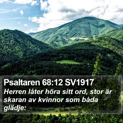 Psaltaren 68:12 SV1917 Bible Verse Image