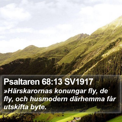 Psaltaren 68:13 SV1917 Bible Verse Image