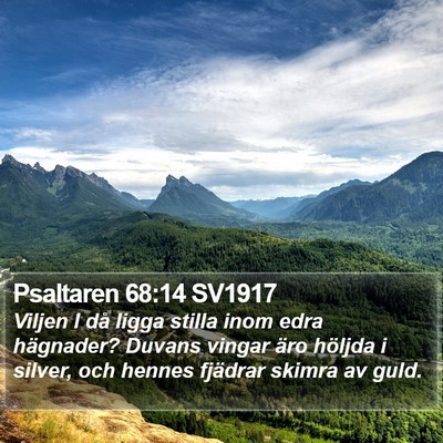 Psaltaren 68:14 SV1917 Bible Verse Image