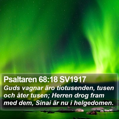 Psaltaren 68:18 SV1917 Bible Verse Image