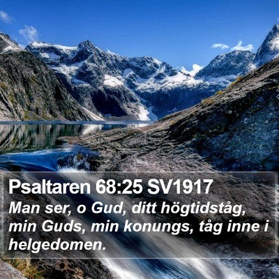 Psaltaren 68:25 SV1917 Bible Verse Image