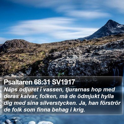Psaltaren 68:31 SV1917 Bible Verse Image