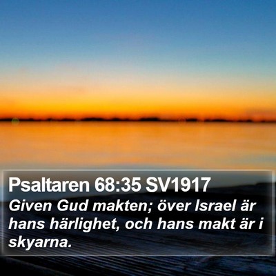 Psaltaren 68:35 SV1917 Bible Verse Image