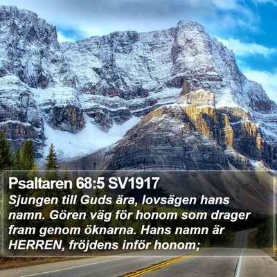 Psaltaren 68:5 SV1917 Bible Verse Image