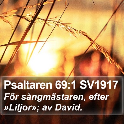 Psaltaren 69:1 SV1917 Bible Verse Image