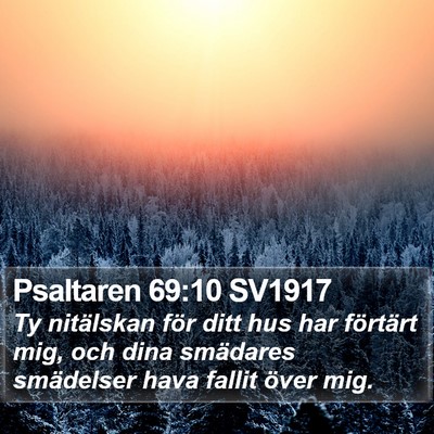 Psaltaren 69:10 SV1917 Bible Verse Image