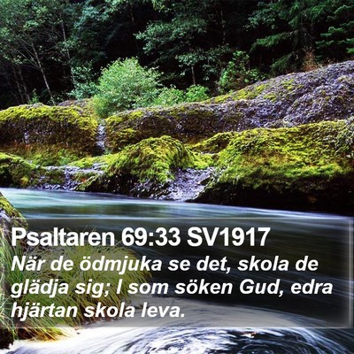 Psaltaren 69:33 SV1917 Bible Verse Image