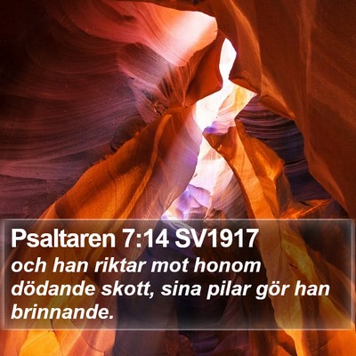 Psaltaren 7:14 SV1917 Bible Verse Image