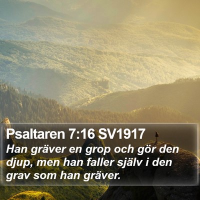 Psaltaren 7:16 SV1917 Bible Verse Image