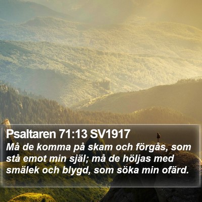 Psaltaren 71:13 SV1917 Bible Verse Image