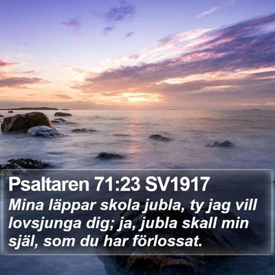 Psaltaren 71:23 SV1917 Bible Verse Image