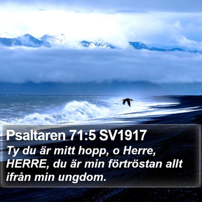 Psaltaren 71:5 SV1917 Bible Verse Image