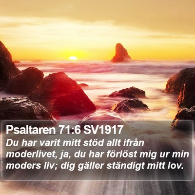 Psaltaren 71:6 SV1917 Bible Verse Image