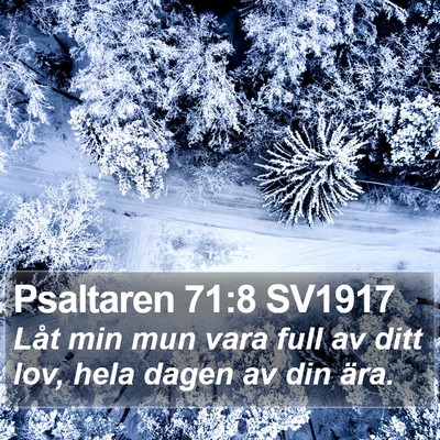 Psaltaren 71:8 SV1917 Bible Verse Image