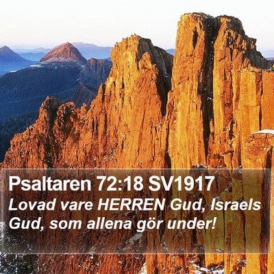 Psaltaren 72:18 SV1917 Bible Verse Image