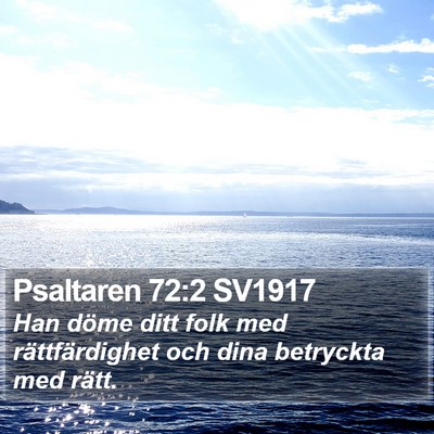 Psaltaren 72:2 SV1917 Bible Verse Image