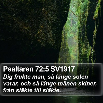 Psaltaren 72:5 SV1917 Bible Verse Image