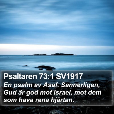 Psaltaren 73:1 SV1917 Bible Verse Image
