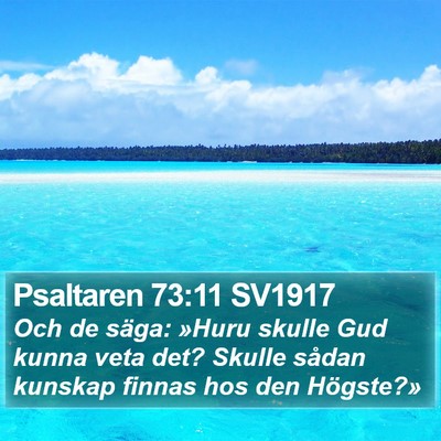 Psaltaren 73:11 SV1917 Bible Verse Image