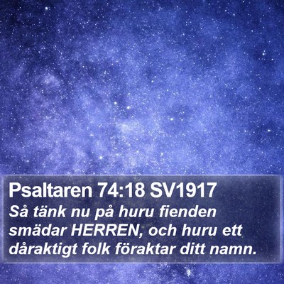 Psaltaren 74:18 SV1917 Bible Verse Image