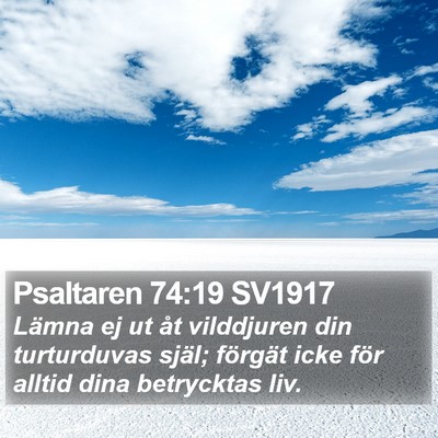 Psaltaren 74:19 SV1917 Bible Verse Image