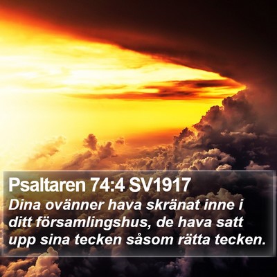 Psaltaren 74:4 SV1917 Bible Verse Image