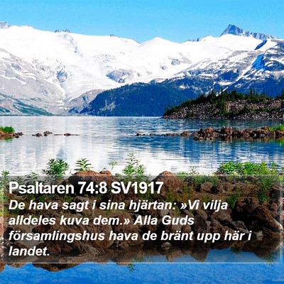 Psaltaren 74:8 SV1917 Bible Verse Image