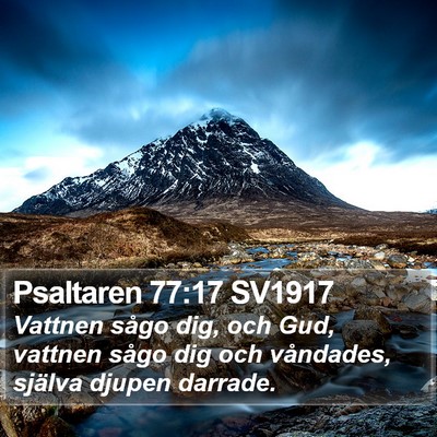 Psaltaren 77:17 SV1917 Bible Verse Image