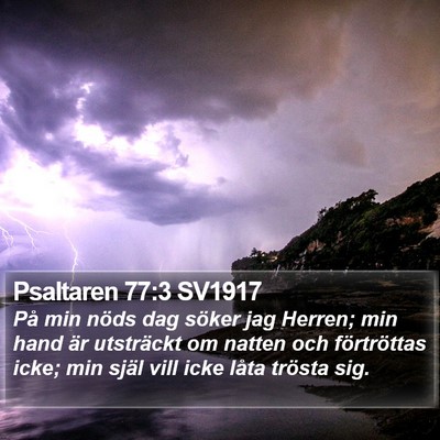 Psaltaren 77:3 SV1917 Bible Verse Image
