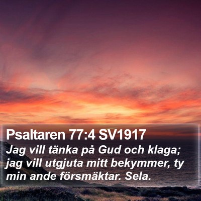 Psaltaren 77:4 SV1917 Bible Verse Image