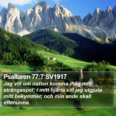 Psaltaren 77:7 SV1917 Bible Verse Image