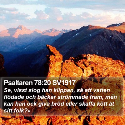 Psaltaren 78:20 SV1917 Bible Verse Image
