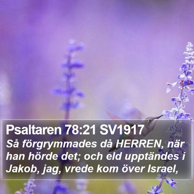 Psaltaren 78:21 SV1917 Bible Verse Image