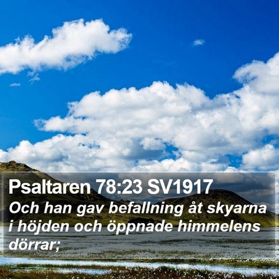 Psaltaren 78:23 SV1917 Bible Verse Image