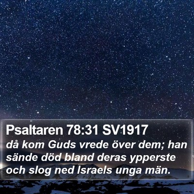 Psaltaren 78:31 SV1917 Bible Verse Image