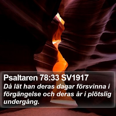 Psaltaren 78:33 SV1917 Bible Verse Image