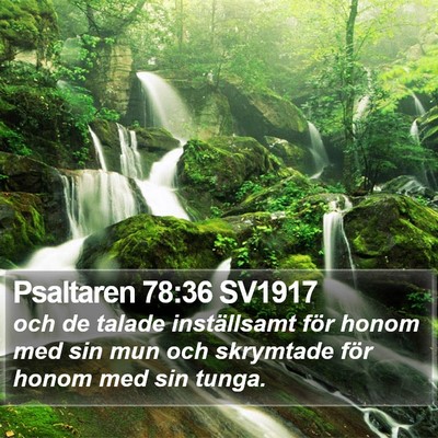 Psaltaren 78:36 SV1917 Bible Verse Image